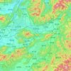 Carte topographique Dongyang, altitude, relief