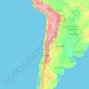 Carte topographique Región de Valparaíso, altitude, relief