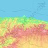 Carte topographique Asturië, altitude, relief