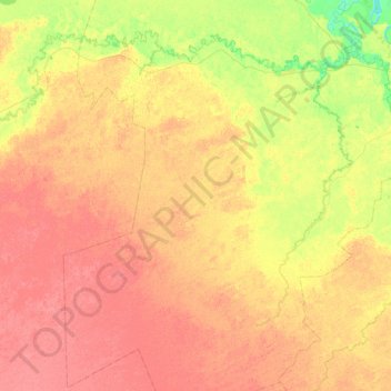 Carte topographique Завьяловское сельское поселение, altitude, relief