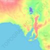 Carte topographique South Australia, altitude, relief