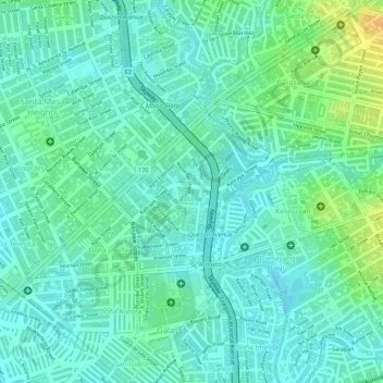 Carte topographique Tatalon, altitude, relief