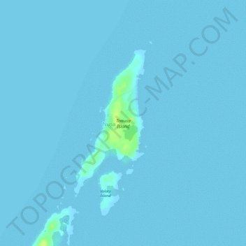 Carte topographique Tanusa Island, altitude, relief