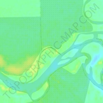 Carte topographique Río Negro, altitude, relief