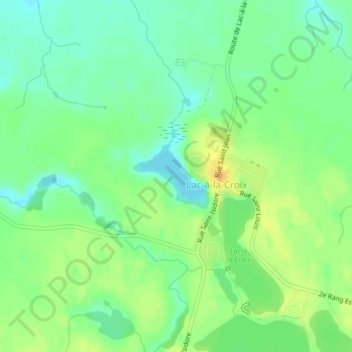 Carte topographique Lac Vouzier, altitude, relief