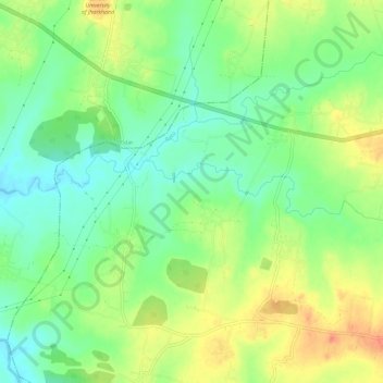 Carte topographique South Koel River, altitude, relief