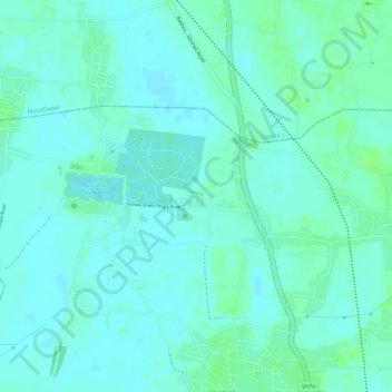 Carte topographique Wat Thai Vishali Temple, altitude, relief