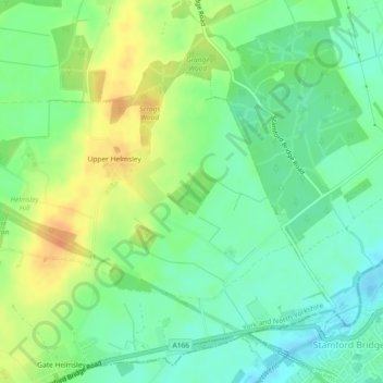 Carte topographique Park Woods, altitude, relief