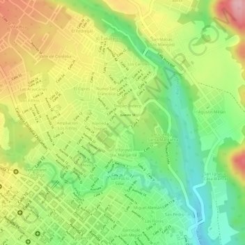 Carte topographique Alameda Rafael Murillo Vidal, altitude, relief