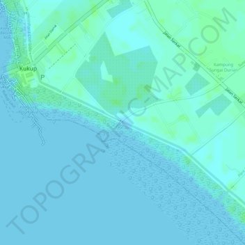 Carte topographique Sungai Durian, altitude, relief