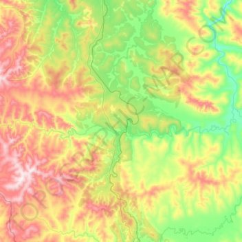 Carte topographique Иенгра, altitude, relief