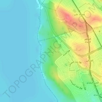 Carte topographique Forêt de Sijoumi, altitude, relief
