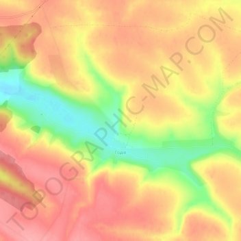 Carte topographique Hodiv, altitude, relief