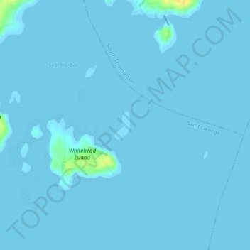Carte topographique Seal Island, altitude, relief