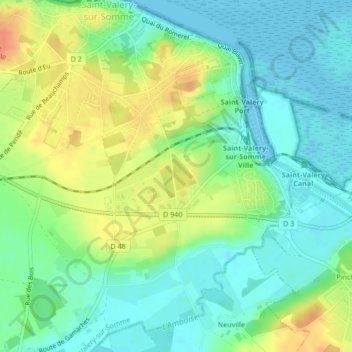 Carte topographique Bois de Salomon, altitude, relief