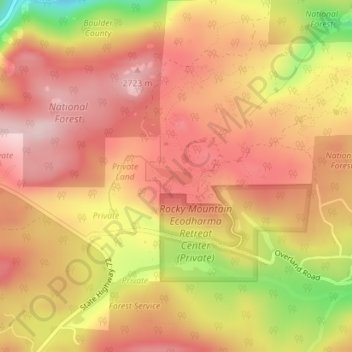 Carte topographique Minnie Lake, altitude, relief