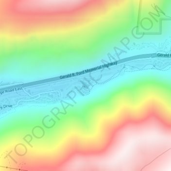 Carte topographique Wedding Island, altitude, relief