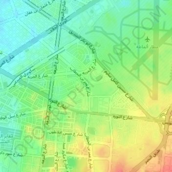 Carte topographique Almazah Square Park, altitude, relief