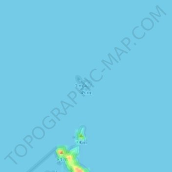 Carte topographique North Rock, altitude, relief