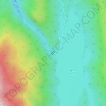 Carte topographique Serpentine Dam, altitude, relief