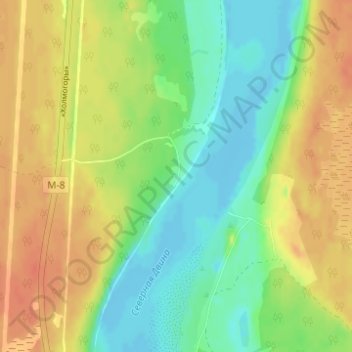 Carte topographique Новинки, altitude, relief