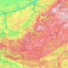 Carte topographique Ardenne, altitude, relief