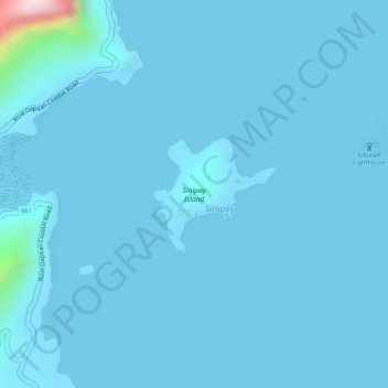 Carte topographique Sinipay Island, altitude, relief