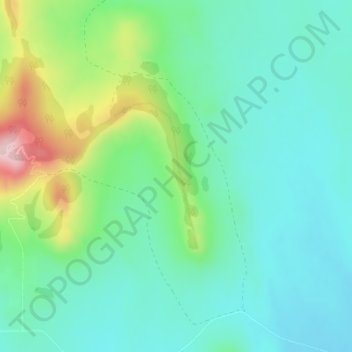 Carte topographique Mexican Ridge, altitude, relief