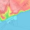 Carte topographique White Cliifs of Dover, altitude, relief