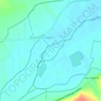 Carte topographique Rio Conchos, altitude, relief