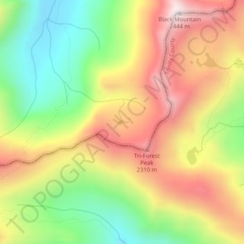 Carte topographique Salmon Lake, altitude, relief
