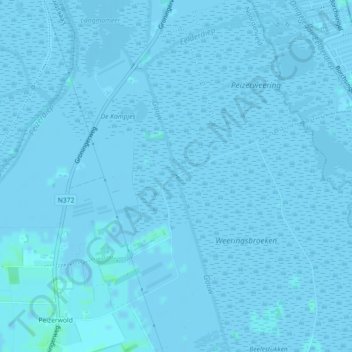 Carte topographique Gouw, altitude, relief