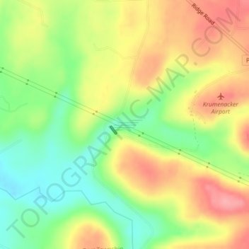 Carte topographique Spangler Reservoir, altitude, relief