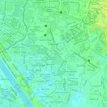 Carte topographique Summer Green Subd. Phase II, altitude, relief