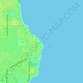 Carte topographique Ballast Point Park, altitude, relief