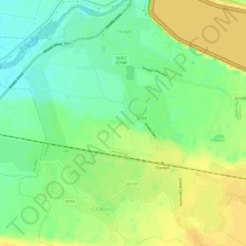 Carte topographique Tileagd, altitude, relief
