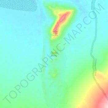 Carte topographique Eureka Dunes, altitude, relief