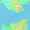 Carte topographique Détroit de Gibraltar, altitude, relief