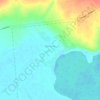 Carte topographique Донское, altitude, relief