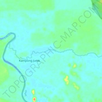 Carte topographique Sungai Pinchok, altitude, relief