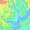 Carte topographique Lorient, altitude, relief