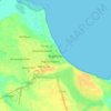Carte topographique Bagamoyo, altitude, relief
