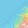 Carte topographique Nordland, altitude, relief
