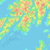 Carte topographique Nordland, altitude, relief