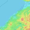 Carte topographique Ōda, altitude, relief