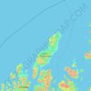 Carte topographique Andøy, altitude, relief