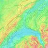 Carte topographique Vaud, altitude, relief