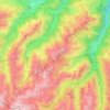 Carte topographique Estaing, carte du relief, carte des altitudes