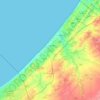 Carte topographique Bande de Gaza, altitude, relief