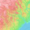 Carte topographique Telemark, altitude, relief